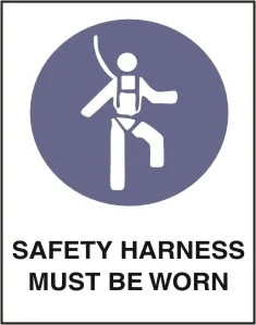 M 122 — SAFETY HARNESS MUST BE WORN